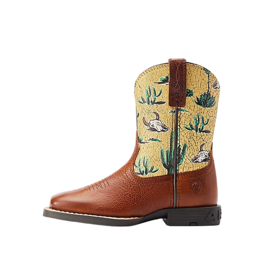 Ariat Toddler Boy's Round Up Wide Western Spiced Cider Boots