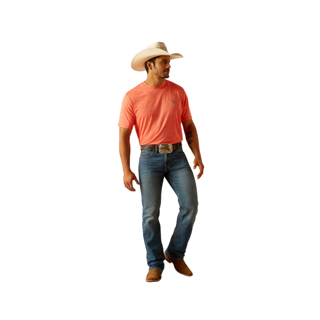 Ariat Men's Charger SW Shield Hot Coral T-Shirt