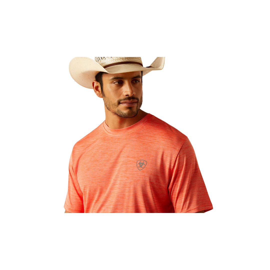Ariat Men's Charger SW Shield Hot Coral T-Shirt
