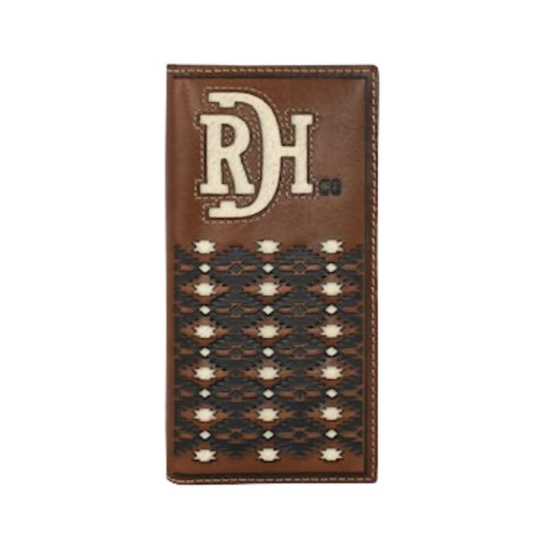 Red Dirt Men's Rodeo Embossed Brown Wallet