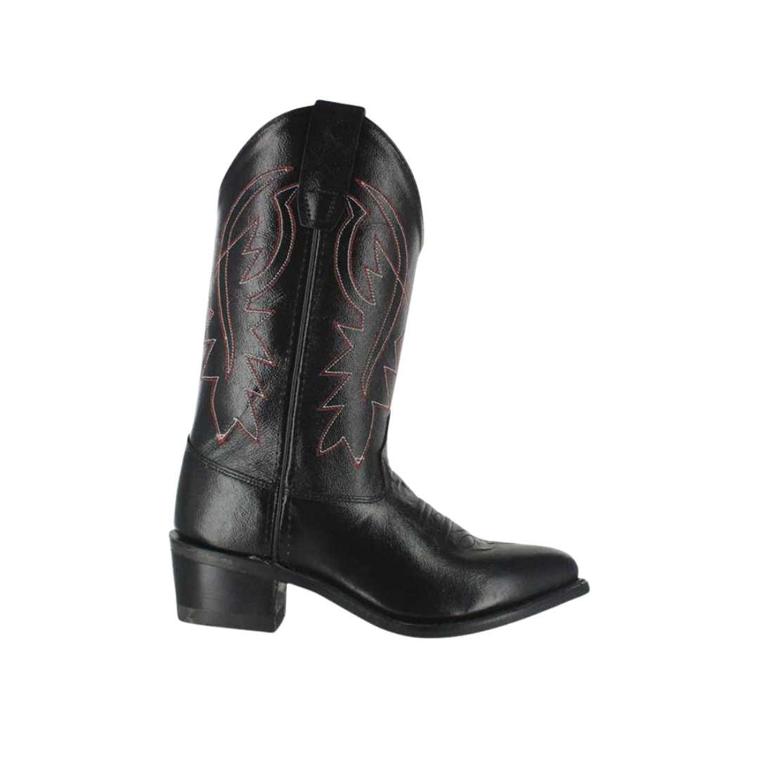Old West Youth Boy's Cushion Comfort Cowboy Black Boots