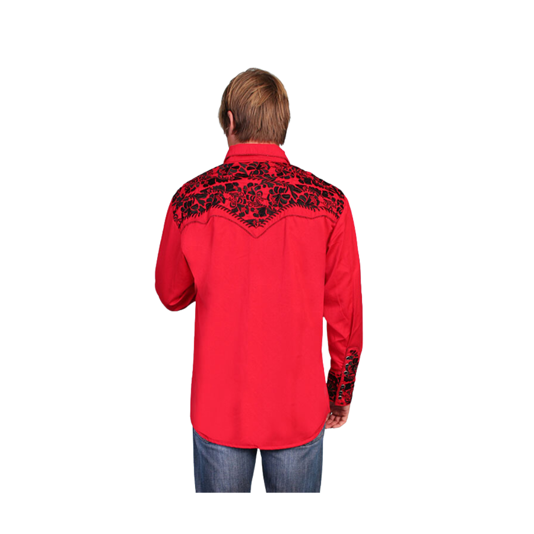 Scully Leathers Men's Western Red Shirt