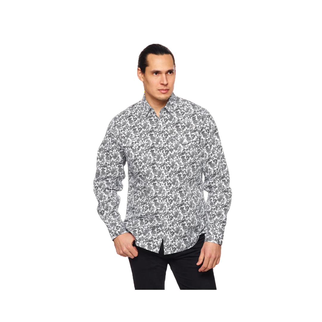 Avalon Men's Western Printed Long Sleeve Shirt
