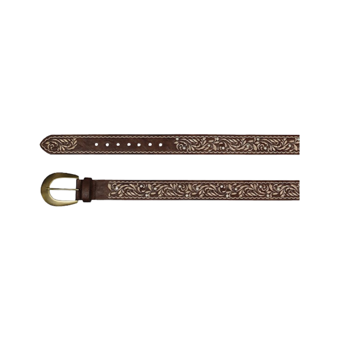 Catchfly Women's Crystal Accent Brown Belt