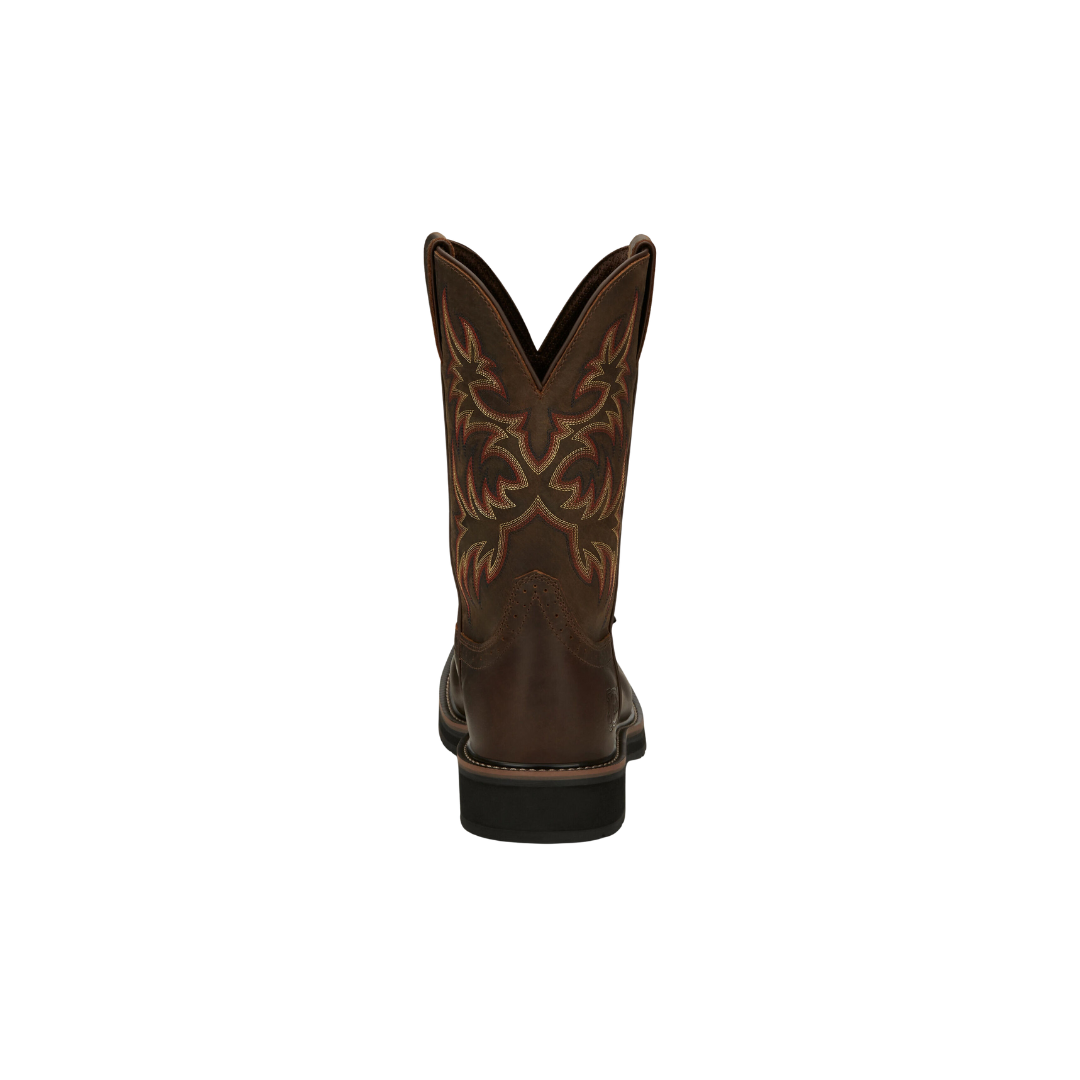 Justin Rugged Men's Cowhide Stampede Steel Tan Boots