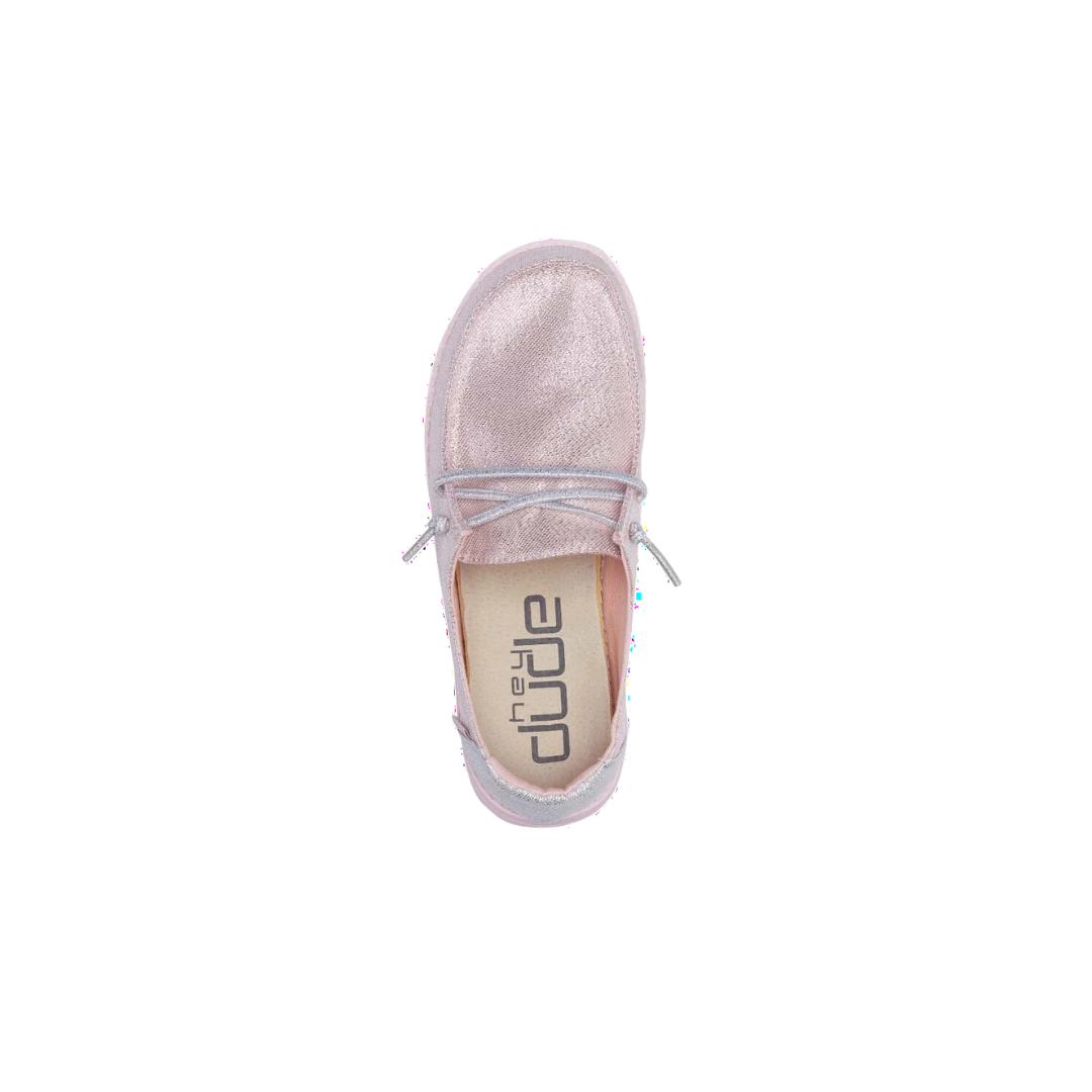 Hey Dude Youth Girl's Sparkling Lilac Slip Pink Shoes