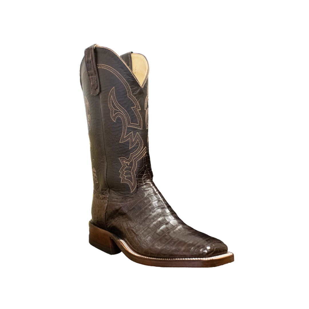 Anderson Bean Men's Caiman Belly Brown Boots