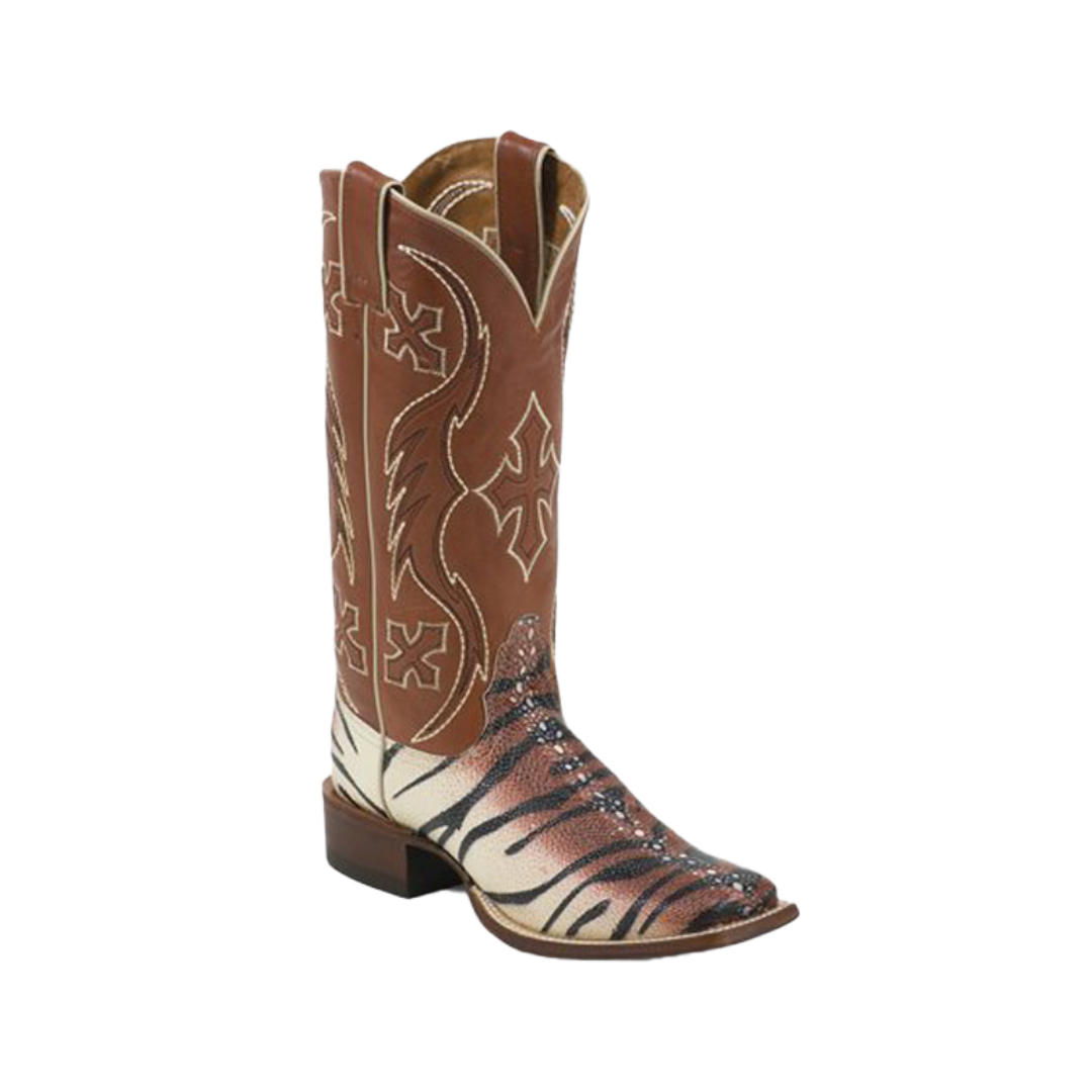 Nocona Women's Tiger Ray Stripe Brown Boots