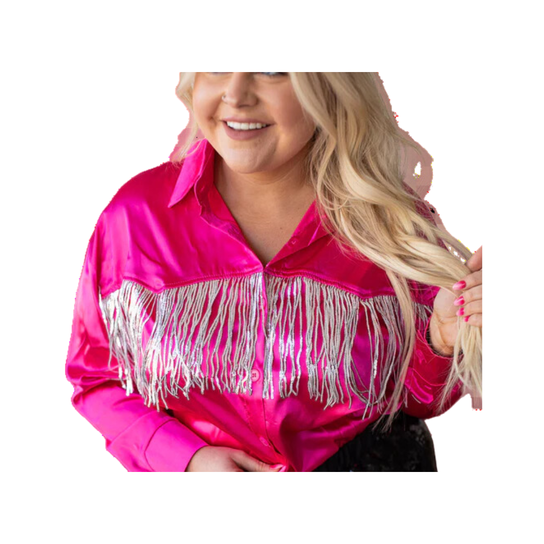 Southern Grace Women's Desire For Designer Satin Top Shirt