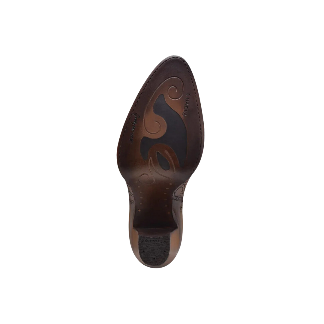 Cuadra Women's Maple Laser & Crystals & Studs Brown Bootie