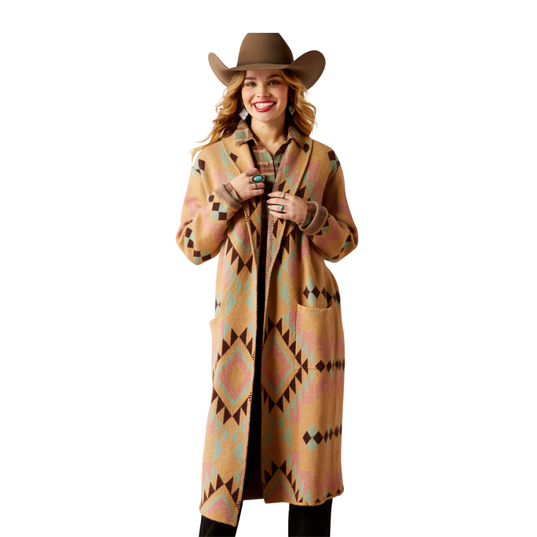 Ariat Sunset Chic Geo Jacquard Coat Stylish Western Jacket