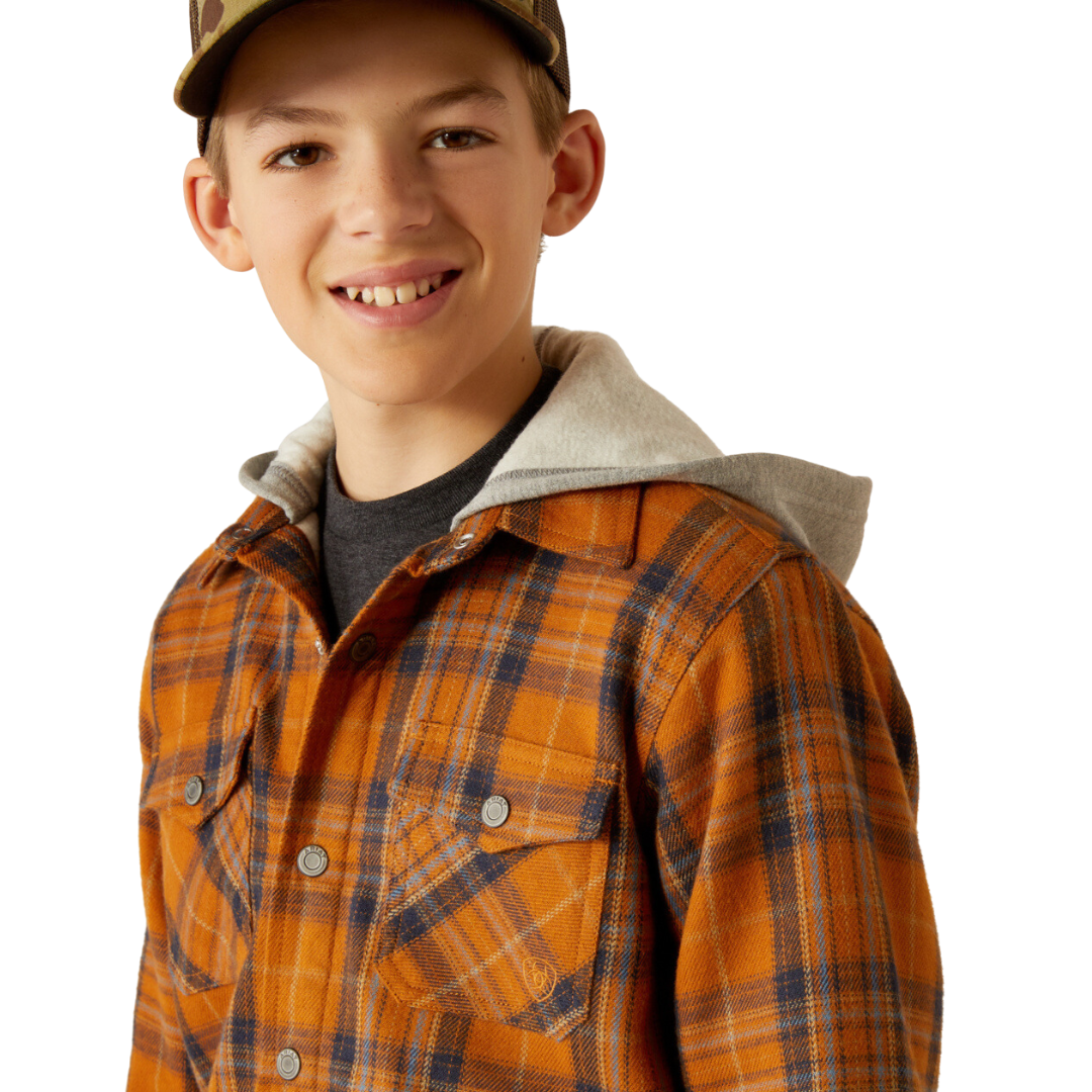 Ariat Youth Boy's Harvey Retro Roasted Pecan Yellow Jacket