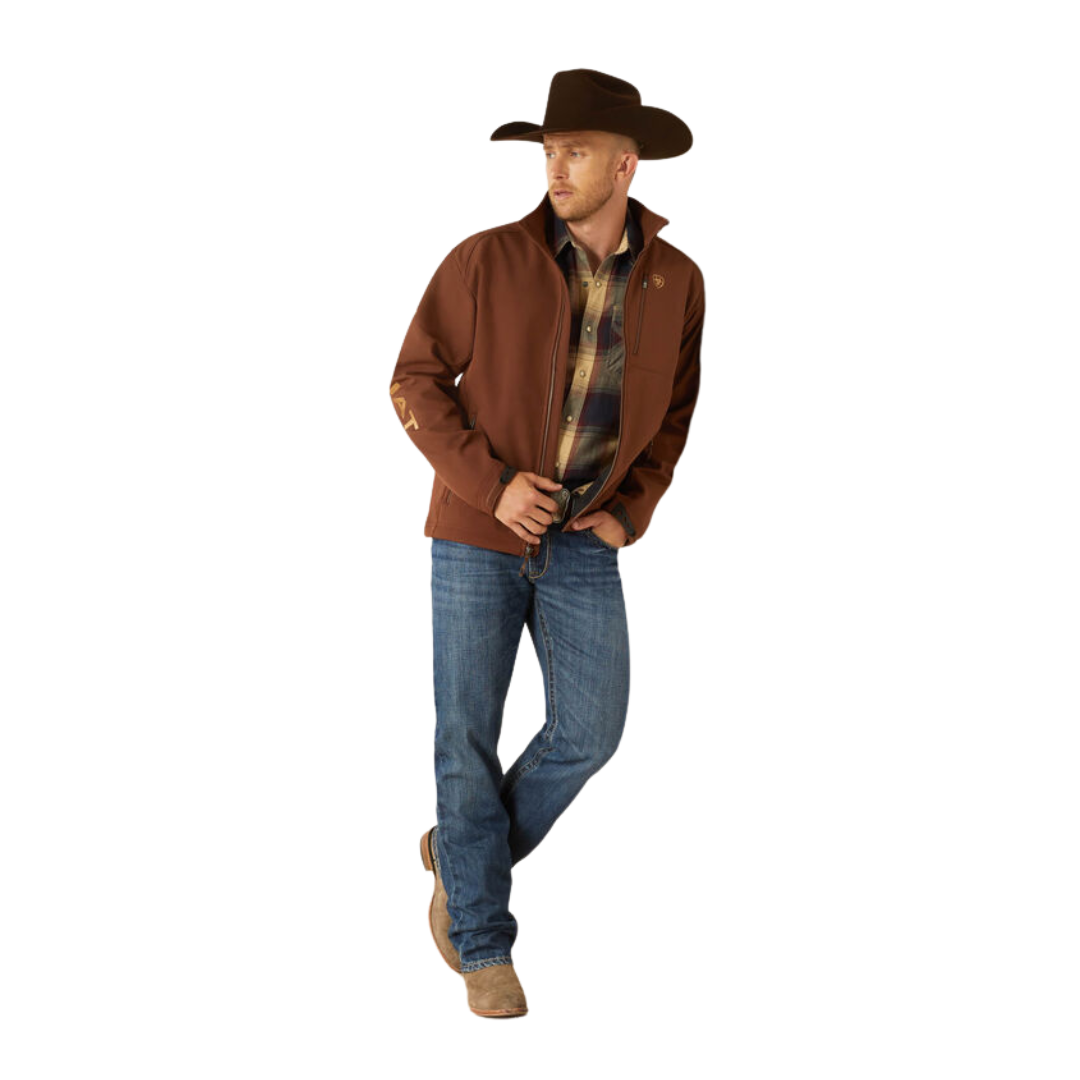Ariat Men's Logo Softshell Potting Soil Jacket