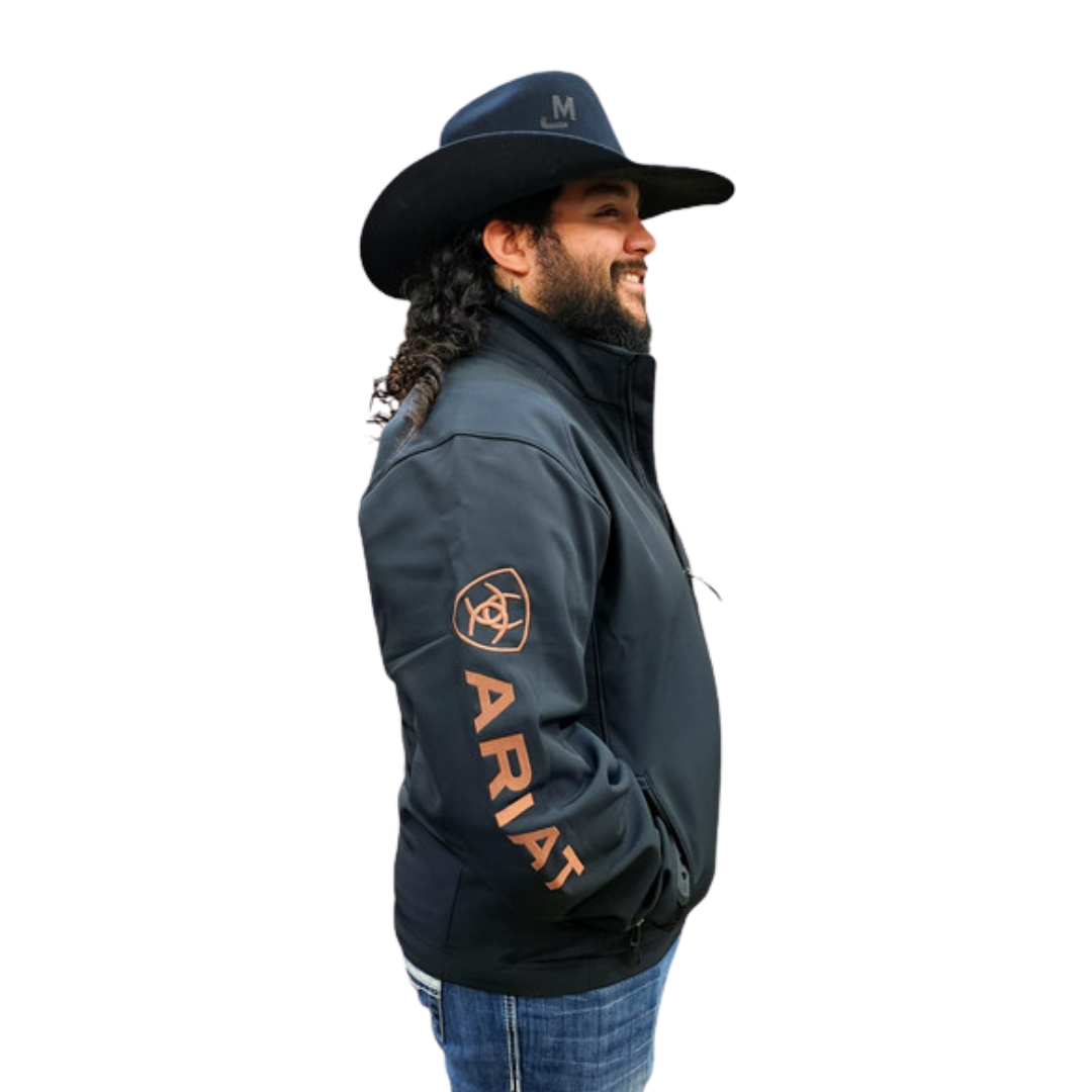 Ariat Men's Logo Softshell Black Copper Jackets