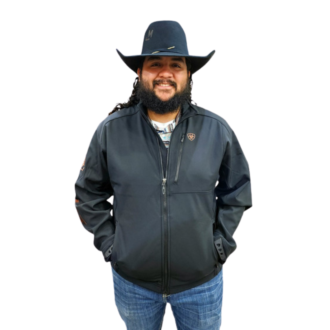 Ariat Men's Logo Softshell Black Copper Jackets