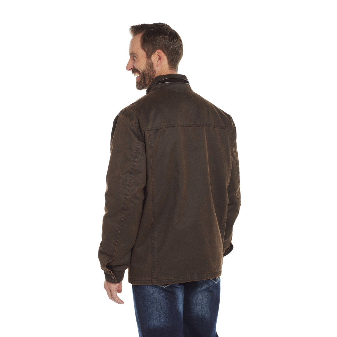 Cripple Creek Men's Enzyme Washed Snap Zip Pinecone Jacket