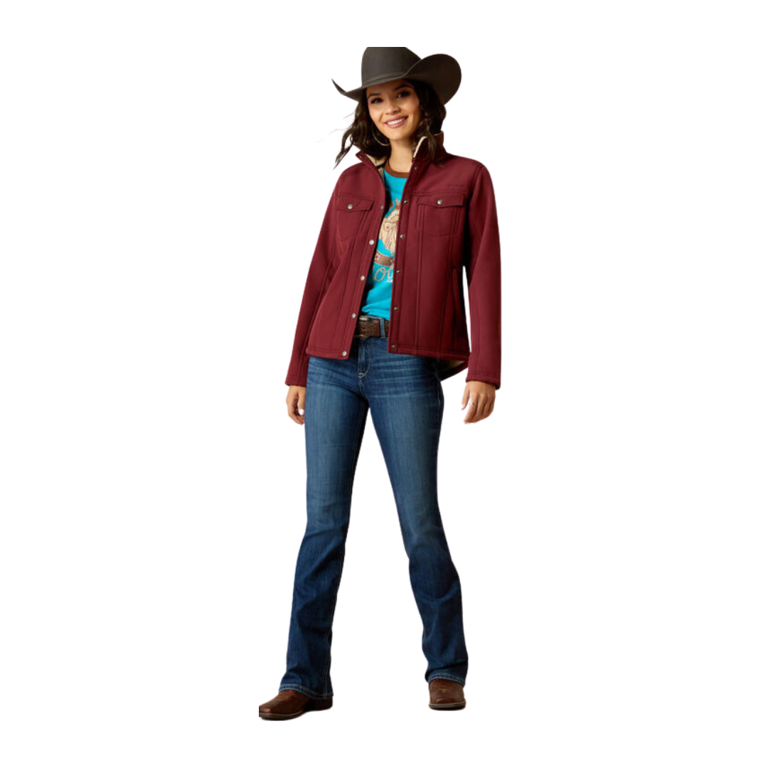 Ariat Women's Berber Back Softshell Tawny Port Jacket
