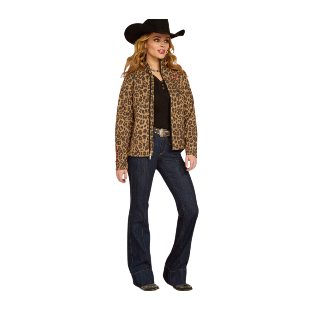 Ariat Women's New Team Softshell Print Lila Leopard Jacket