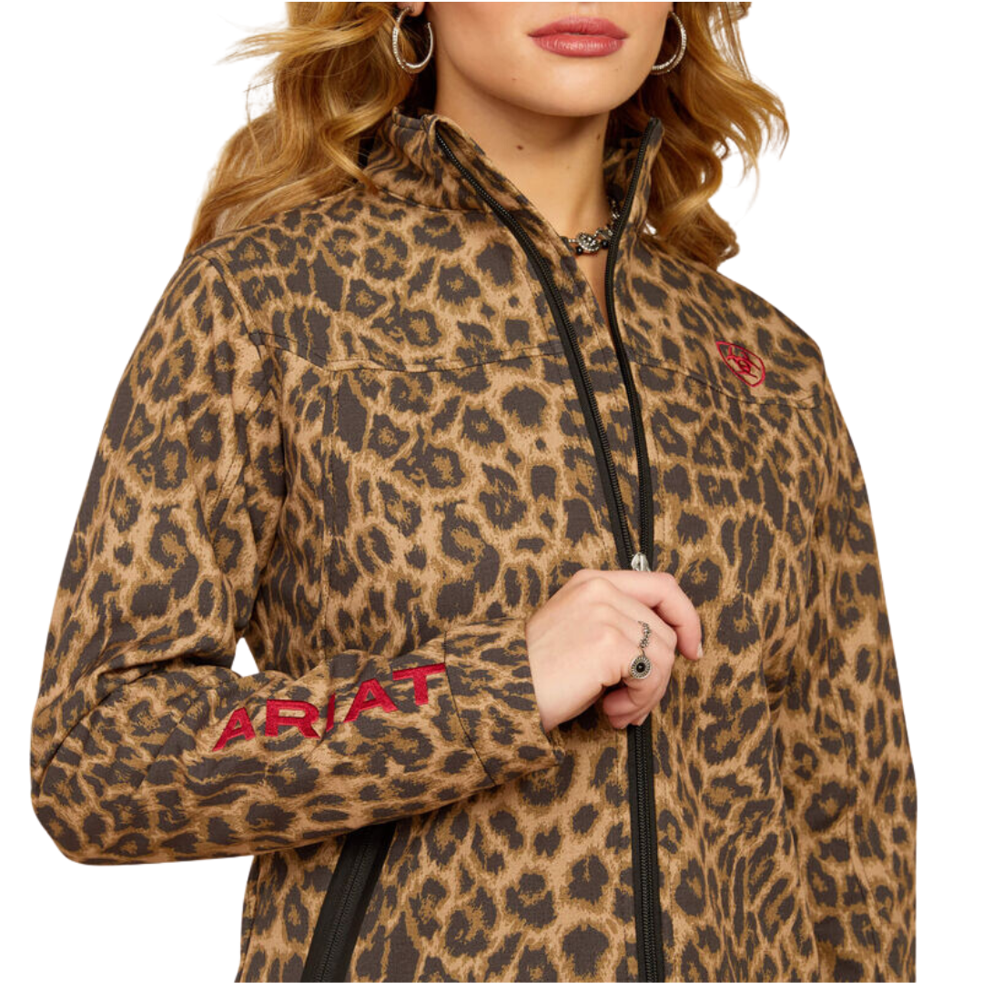 Ariat Women's New Team Softshell Print Lila Leopard Jacket