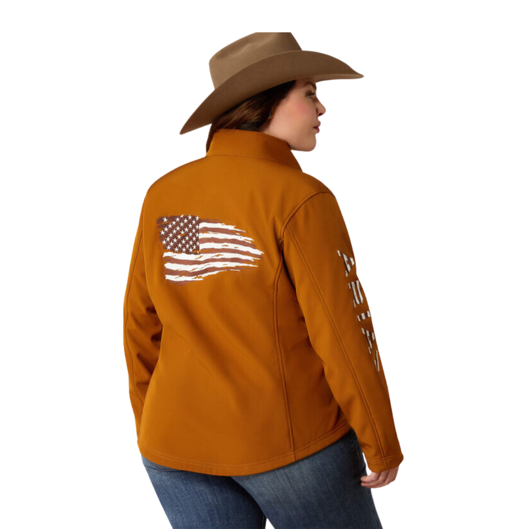 Ariat Women's Team Patriot Softshell Chesnut Horse Jacket