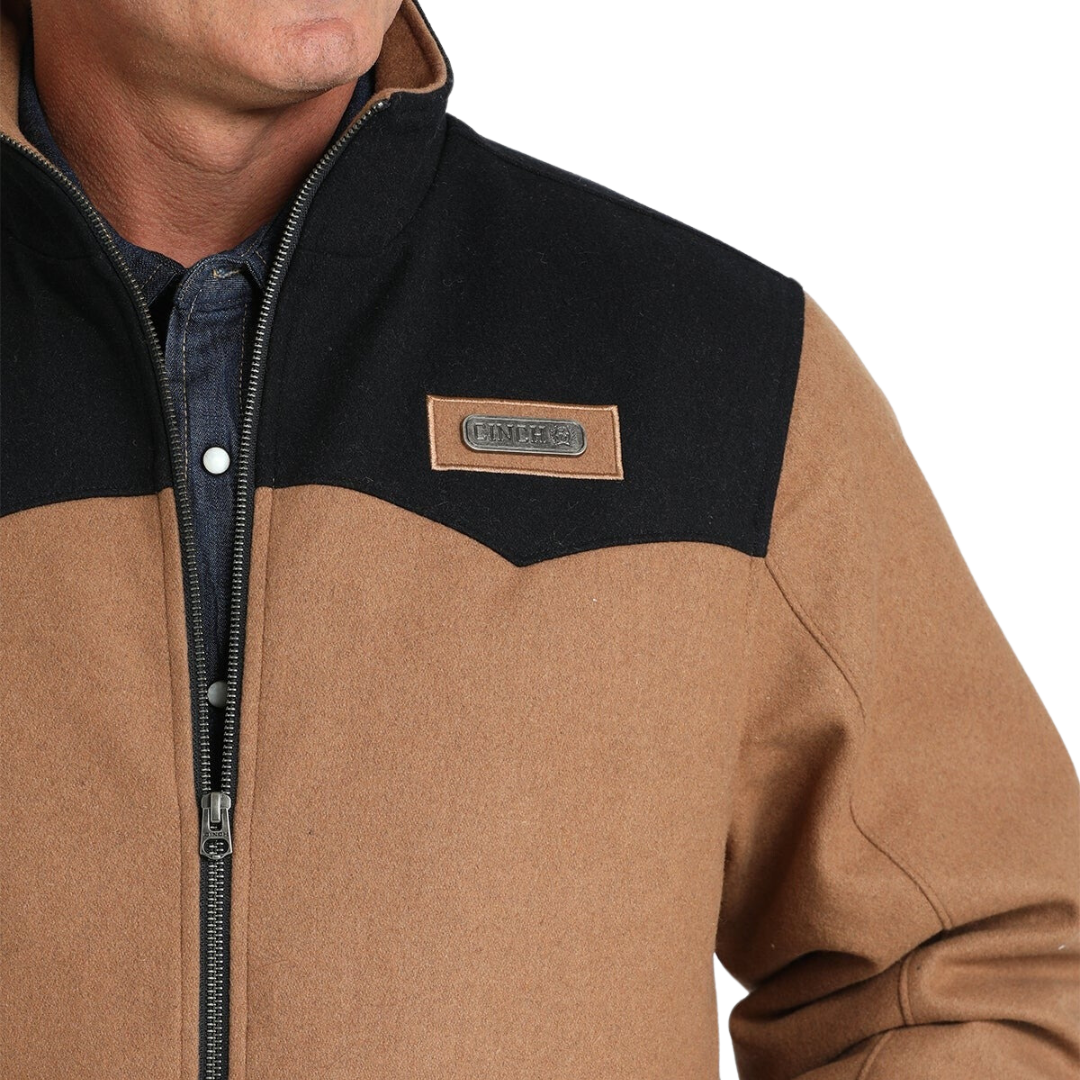 Cinch Men's Wooly Brown And Black Jacket