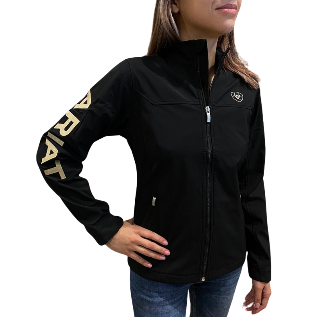若者に人気のブランド Ariat Style Western - Jacket Gold & Black Logo Team Women's トップス