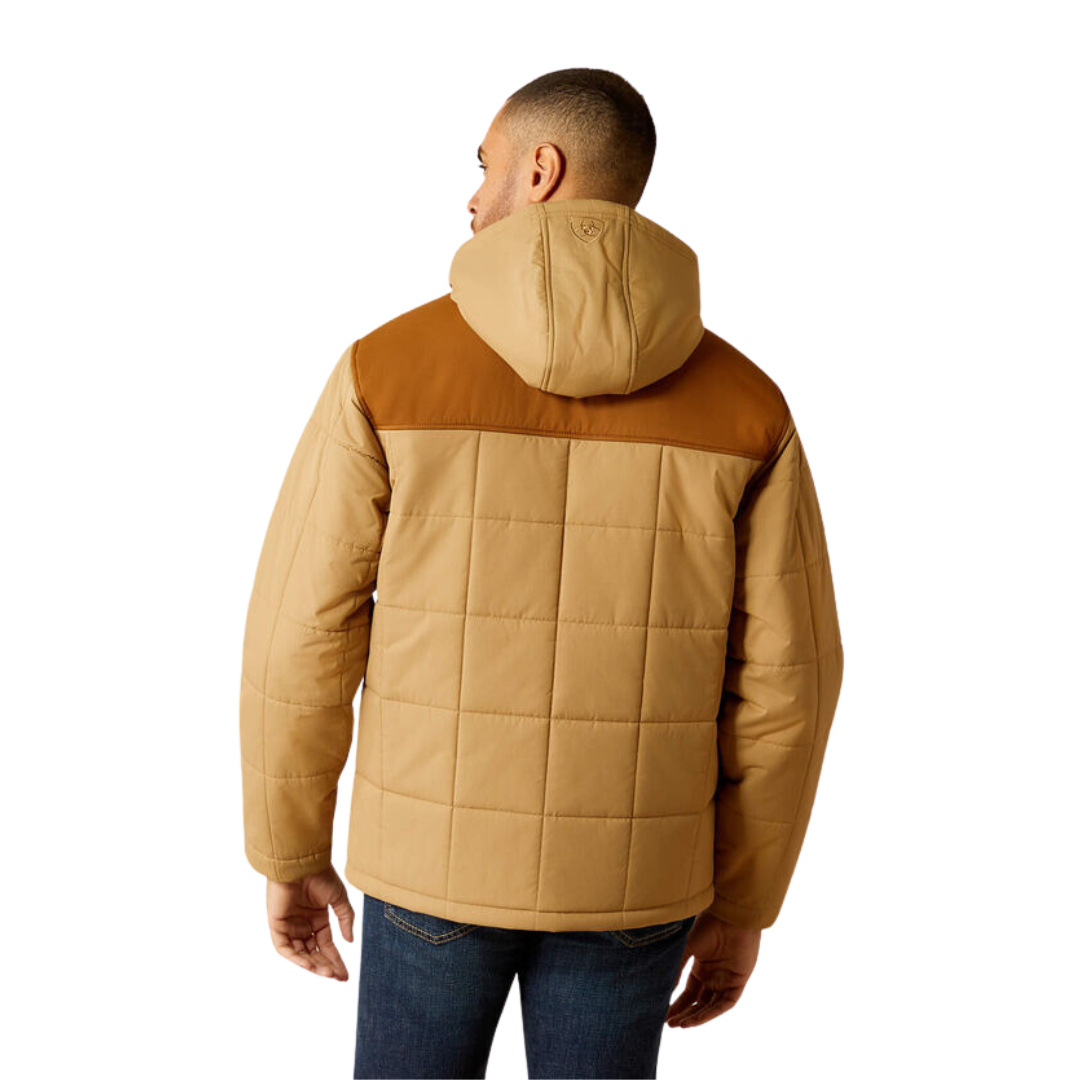 Ariat Men's Crius Hooded Insulated Kelp Rubber Jacket