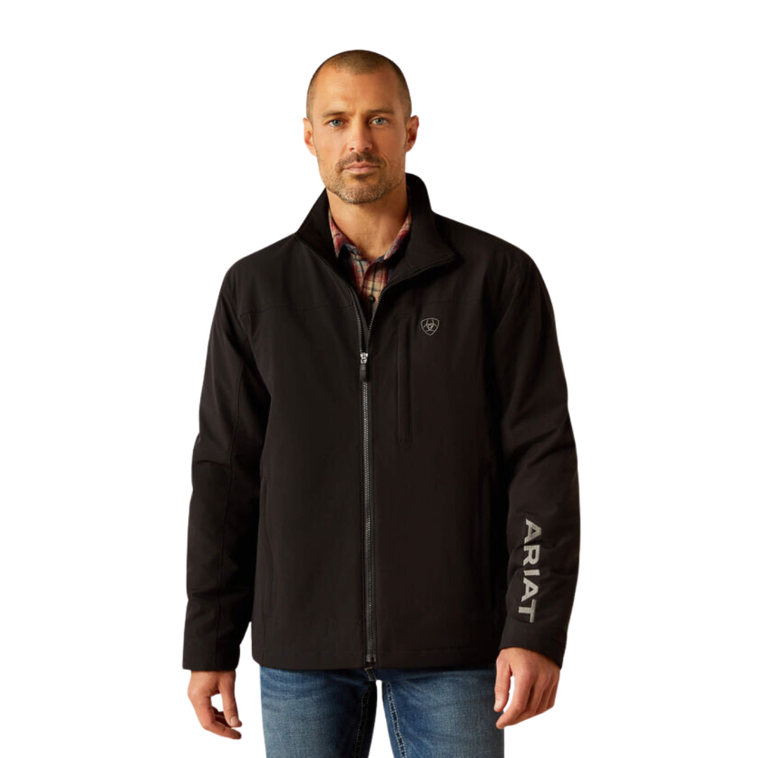 Ariat Men's Pioneer Stretchshell Black Jacket | Weatherproof Ariat Men's Pioneer Stretchshell Black Jacket | Weatherproof