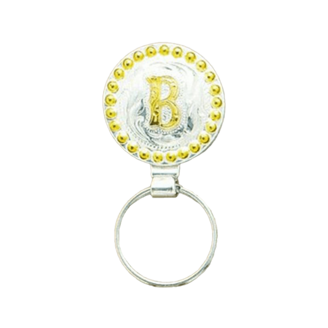 M&F Unisex Western Initial Grey Key Ring