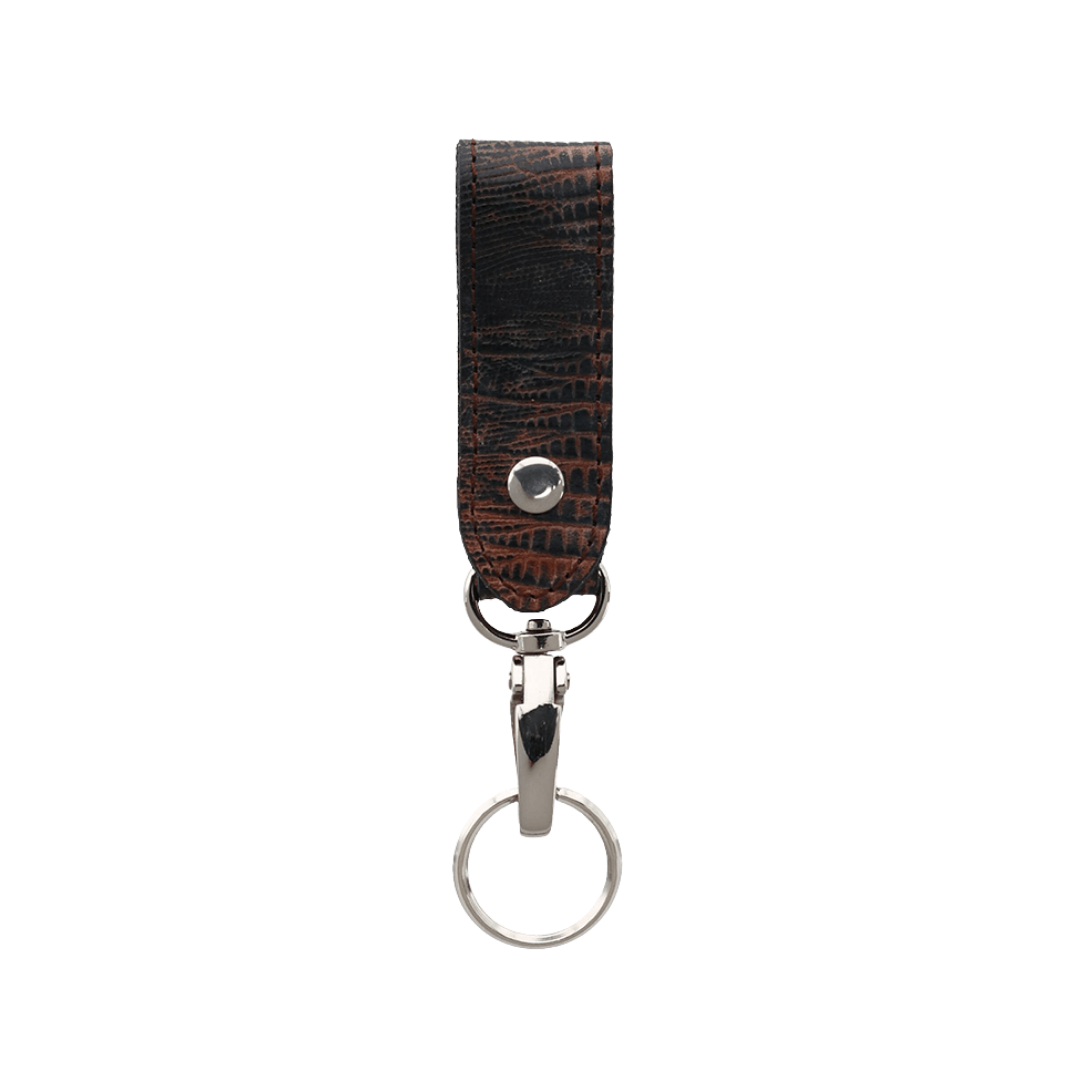 Ariat Unisex Lizard Print Brown Keyring
