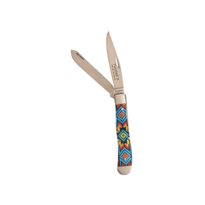 Western Fashion Unisex Acrylic Beaded Print Multicolor Knife