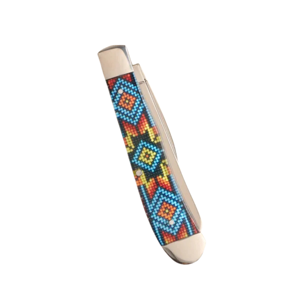 Western Fashion Unisex Acrylic Beaded Print Multicolor Knife