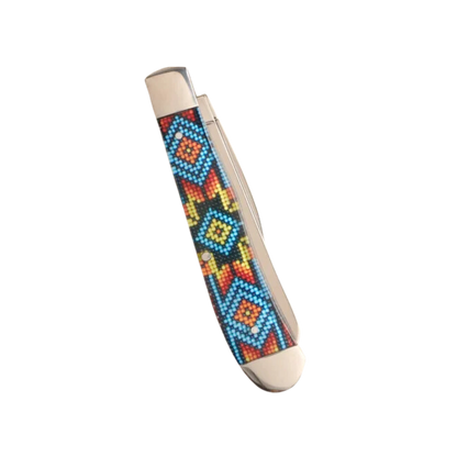 Western Fashion Unisex Acrylic Beaded Print Multicolor Knife