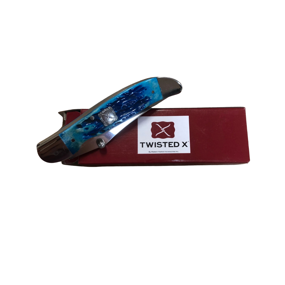 Twisted X Stockman with Folding Blue Bone Knife