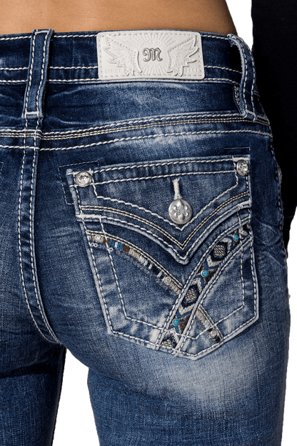 Miss Me Boot Cut Tribal Road Jeans