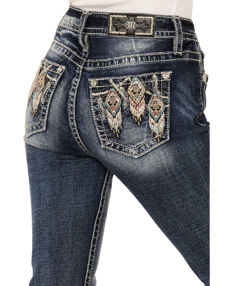 Miss Me Women's Southwestern Mini Dreamcatcher Jeans