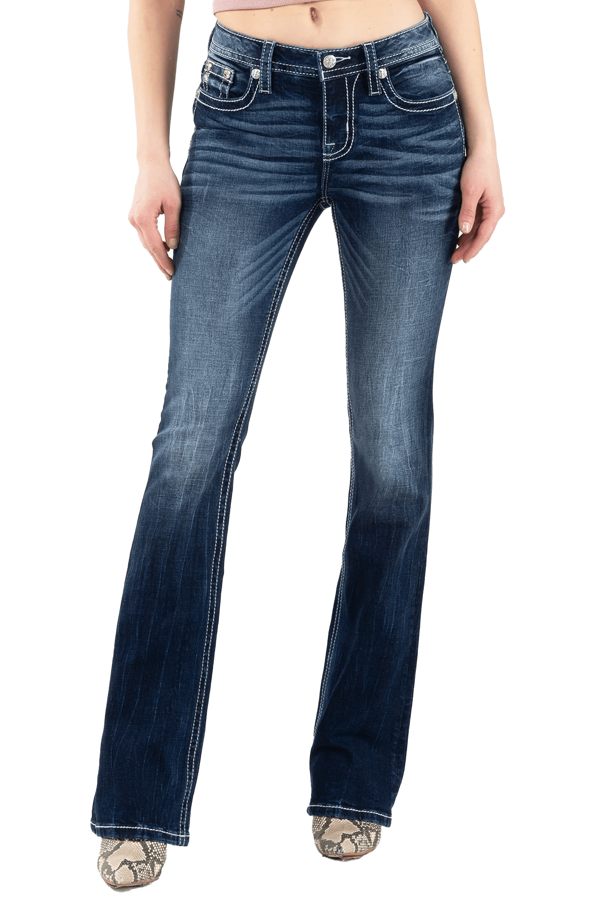 Miss Me Women's Angelic Steer Bootcut Jeans: Style and Quality