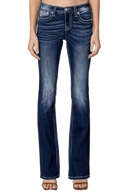 Miss Me Paisley Border Bootcut Jeans