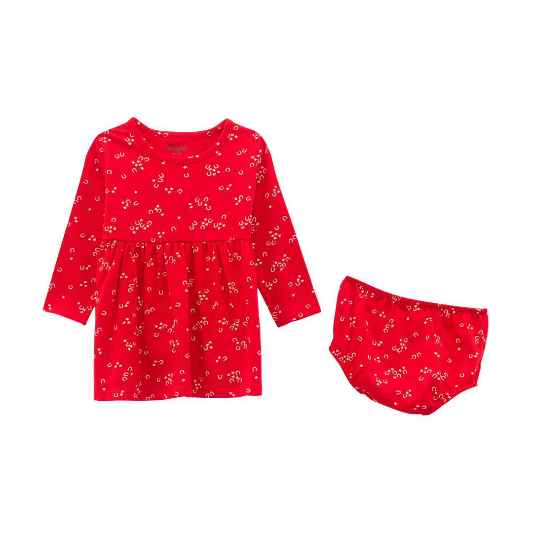 Wrangler Infant Girl's Knit Red Dress