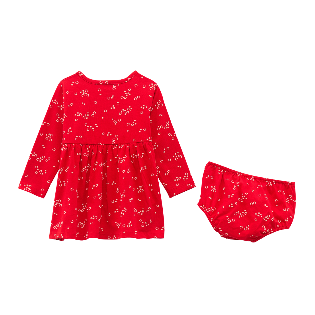 Wrangler Infant Girl's Knit Red Dress