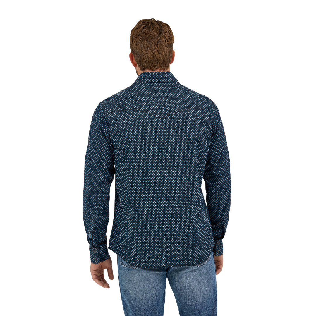 Wrangler Men's Retro Modern Fit Navy Shirt