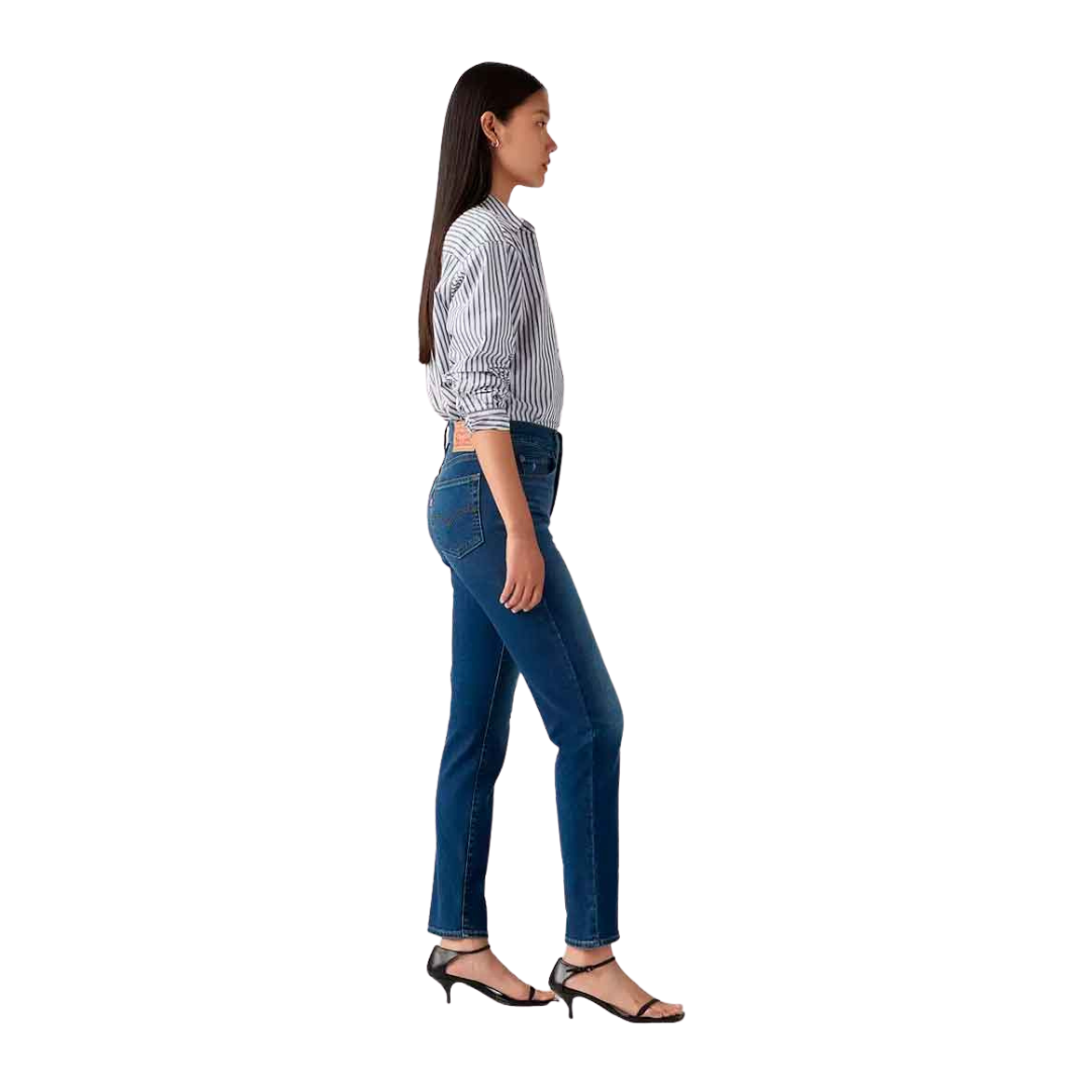 Levi Strauss Women's High Rise Slim Blue Jeans