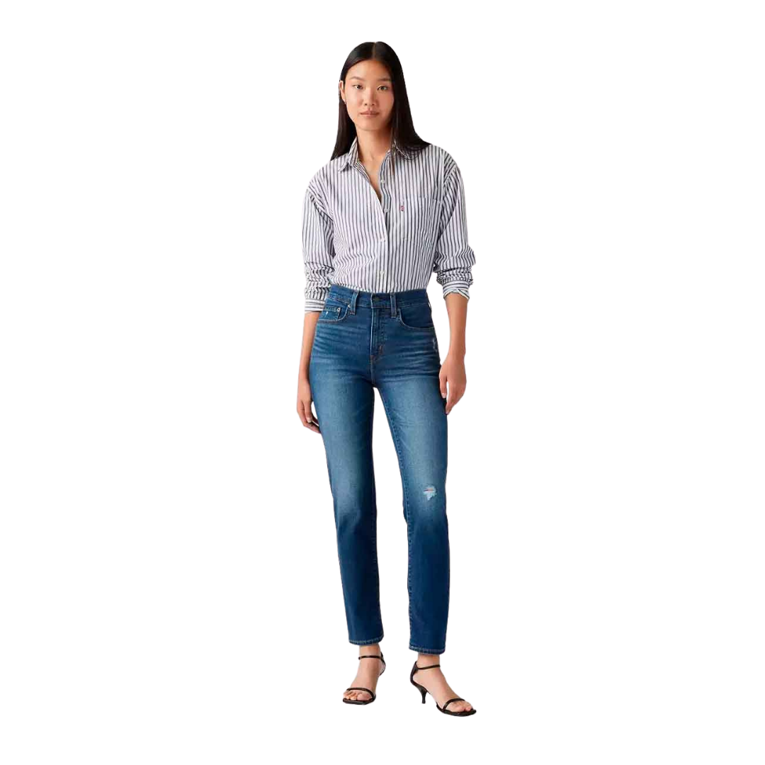 Levi Strauss Women's High Rise Slim Blue Jeans