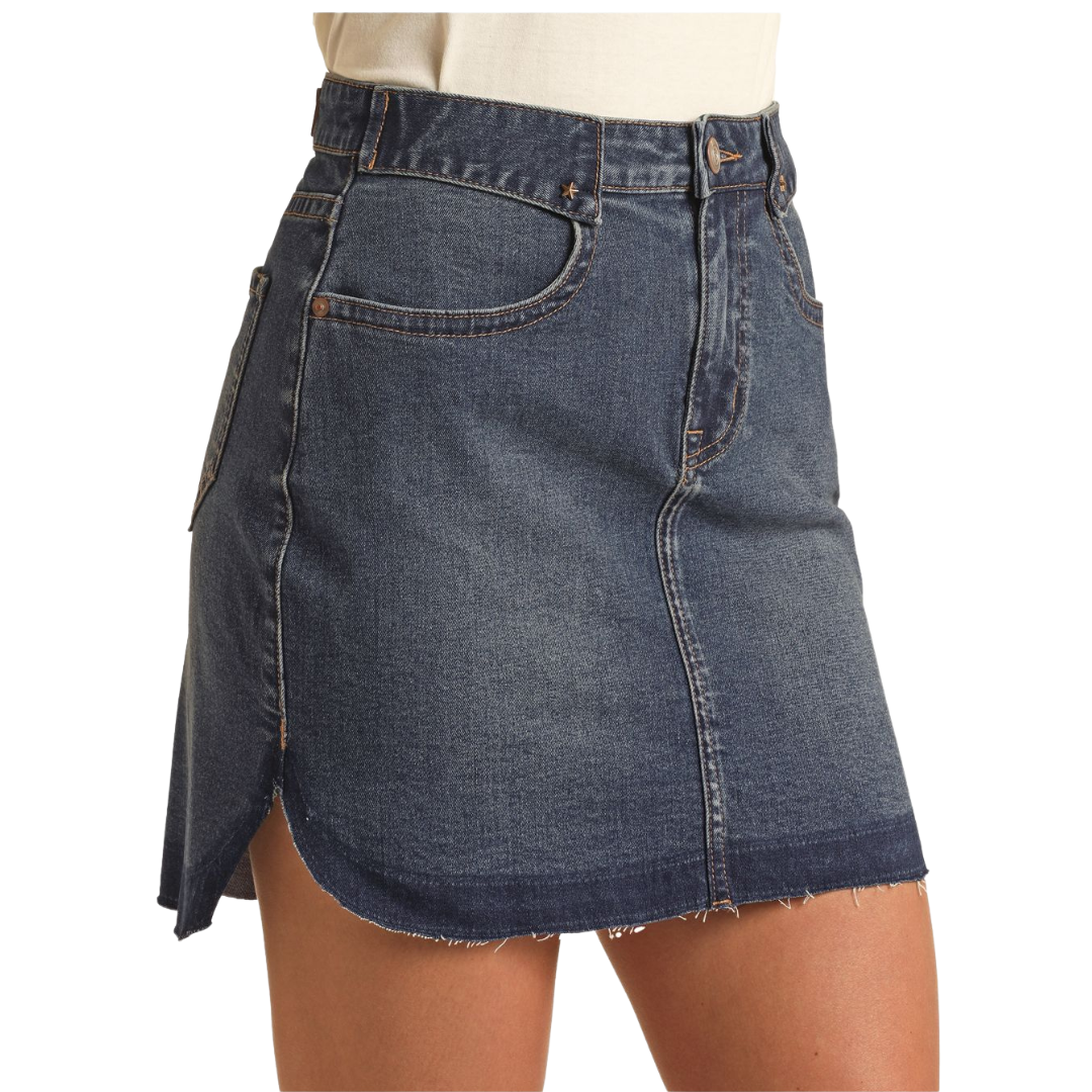 Rock & Roll Women's Denim Medium Wash Skirt