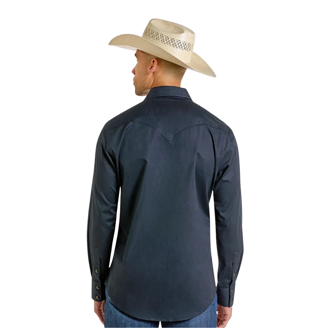 Rock & Roll Men's Slim Fit Black Shirt