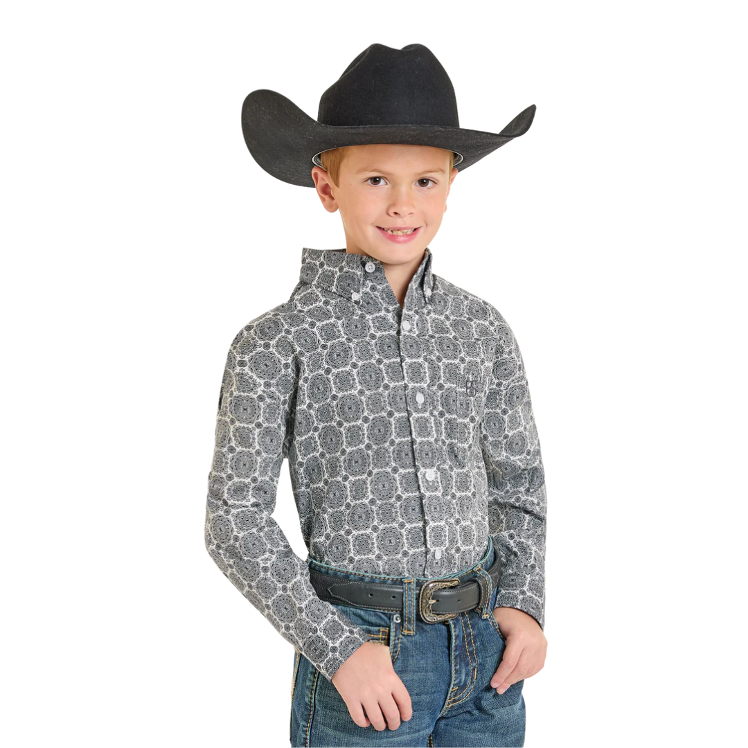 Panhandle Slim Youth Boy's Classic Black Long Sleeve Shirt