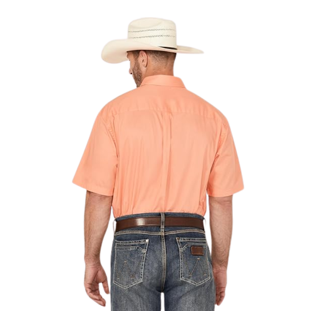 Wrangler Men's George Strait Orange Shirt- Big & Tall