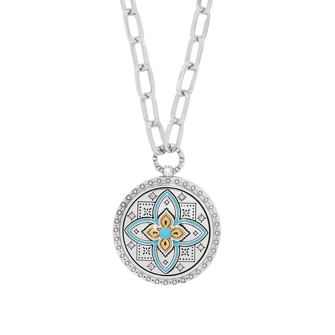 Brighton Women's Mosaic Cerrillos Silver Blue Necklace