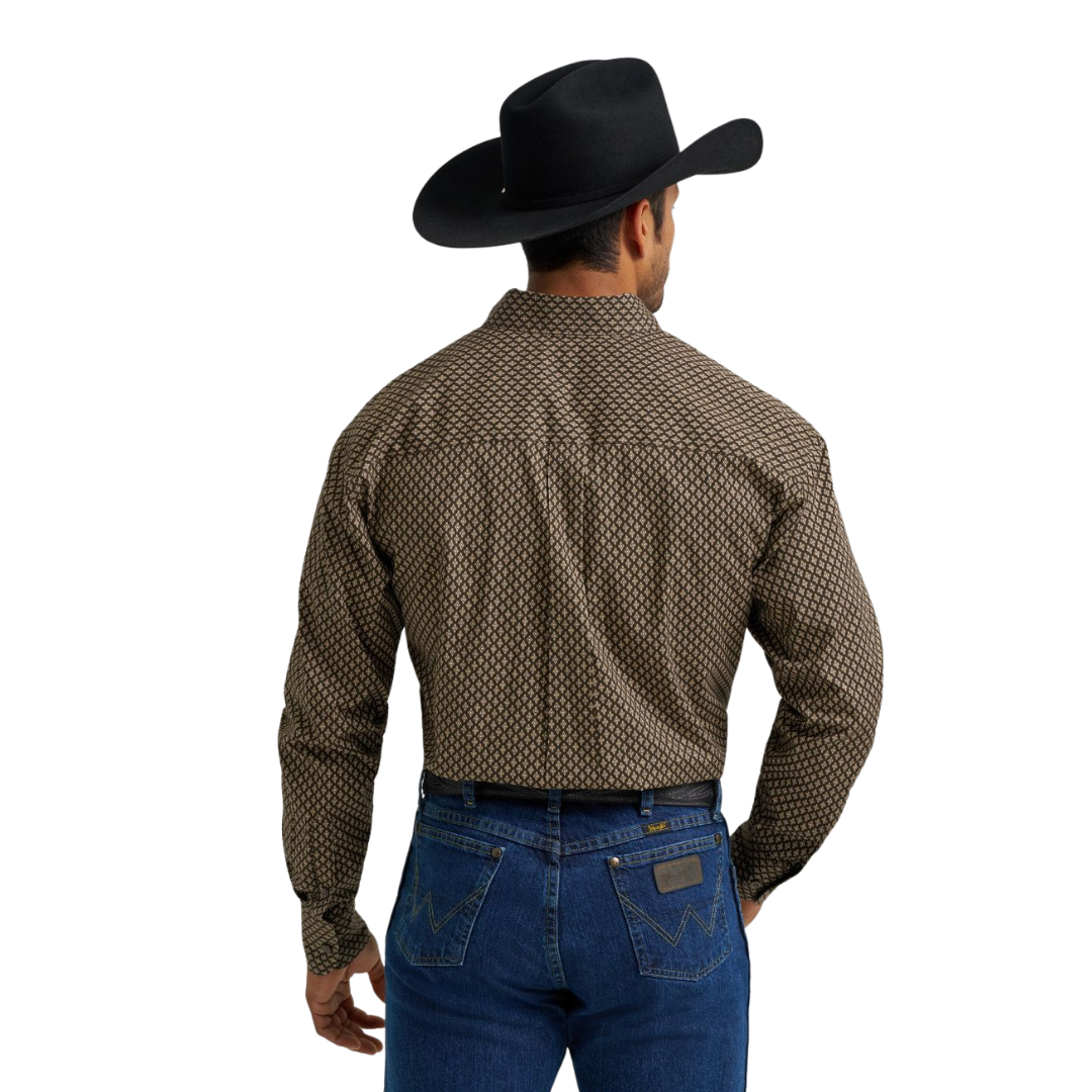 Wrangler Men's George Strait Brown Shirt