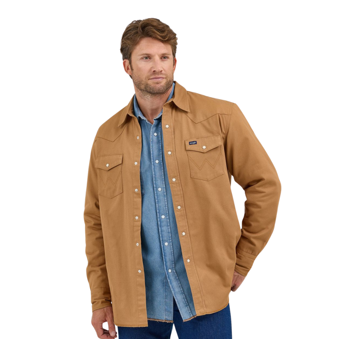 Wrangler Men's Flannel Lined Work Rawhide Shirt